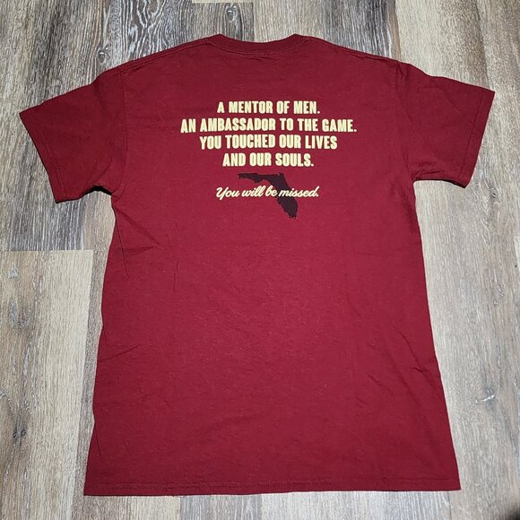 Coach Bobby Bowden Tribute T-Shirt 1929-2021 FSU Seminoles Red Size Small S - Picture 2 of 7